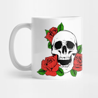 Funny Skull Flower Mug